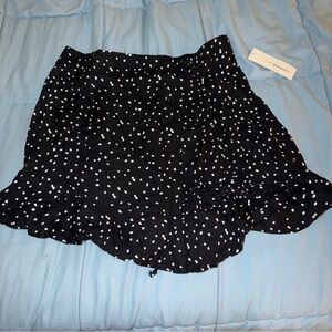URBAN Romantics Black and White Polka Dot Skirt